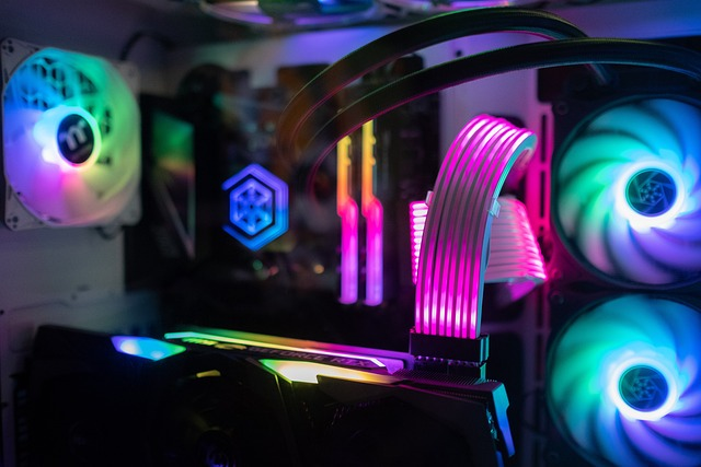 gaming computer with powerful graphics card